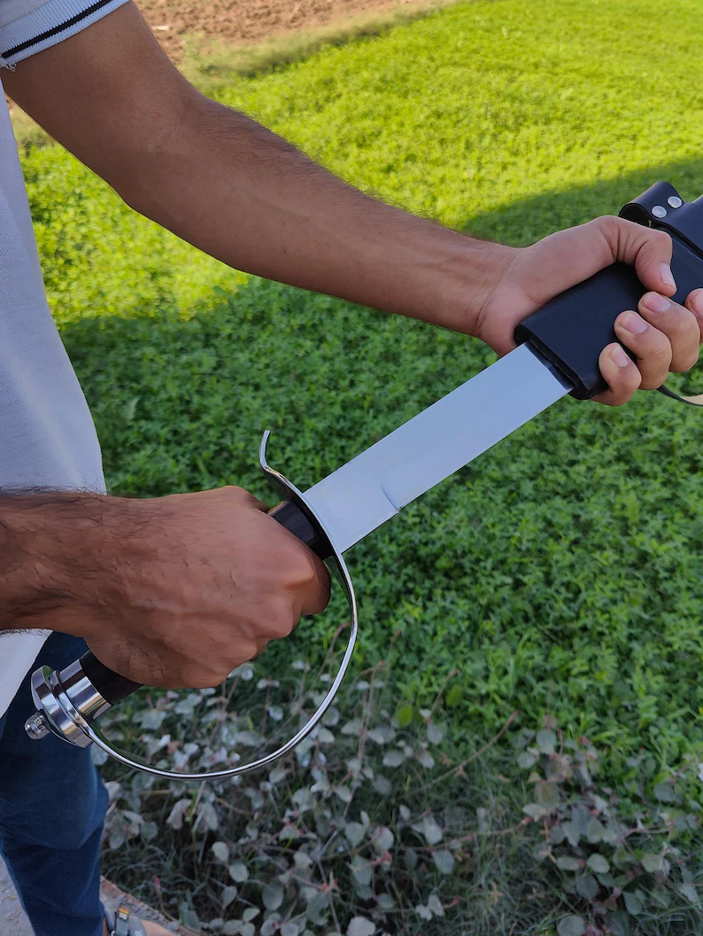 Legendary Pirate Cutlass Sword with Scabbard: High Carbon Steel Master Cosplay & Wall Hanging Historical Sword, Groomsmen Gift