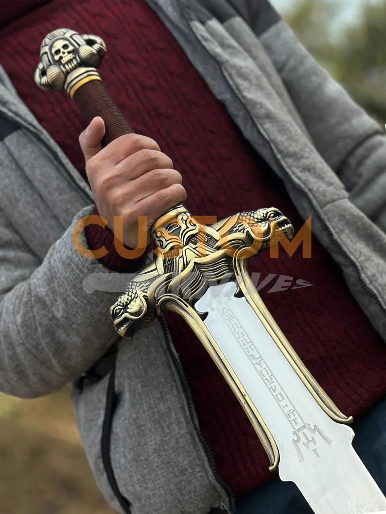 Conan the Barbarian Sword - Atlantean Replica Sword with Sheath & Wall Plaque Fantasy Movie Prop | Decorative Wall Display Gift for him - Image 3