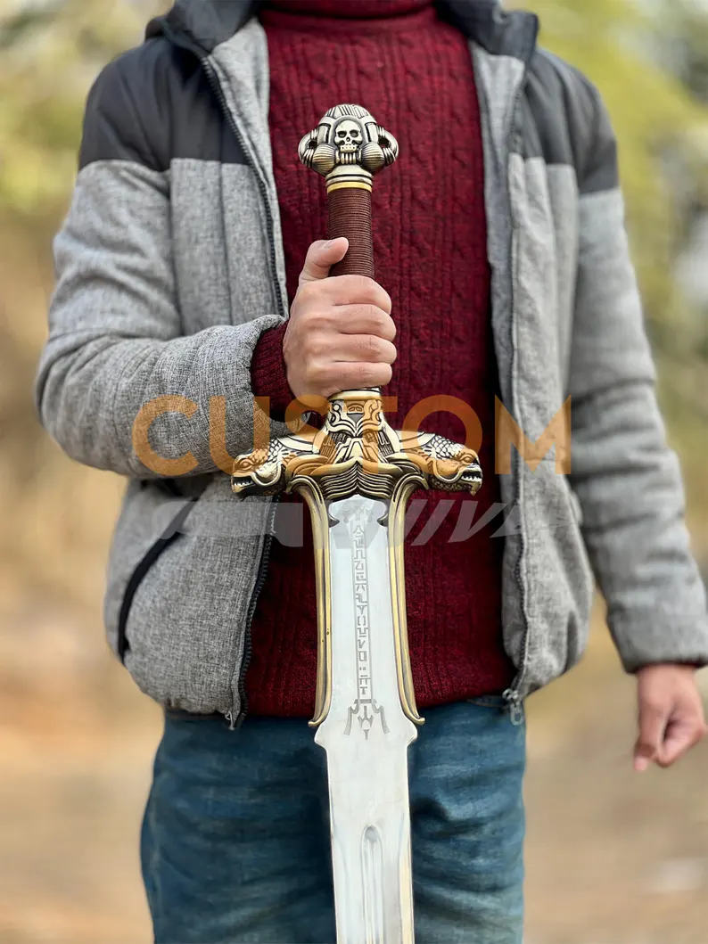 Conan the Barbarian Sword - Atlantean Replica Sword with Sheath & Wall Plaque Fantasy Movie Prop | Decorative Wall Display Gift for him - Image 4