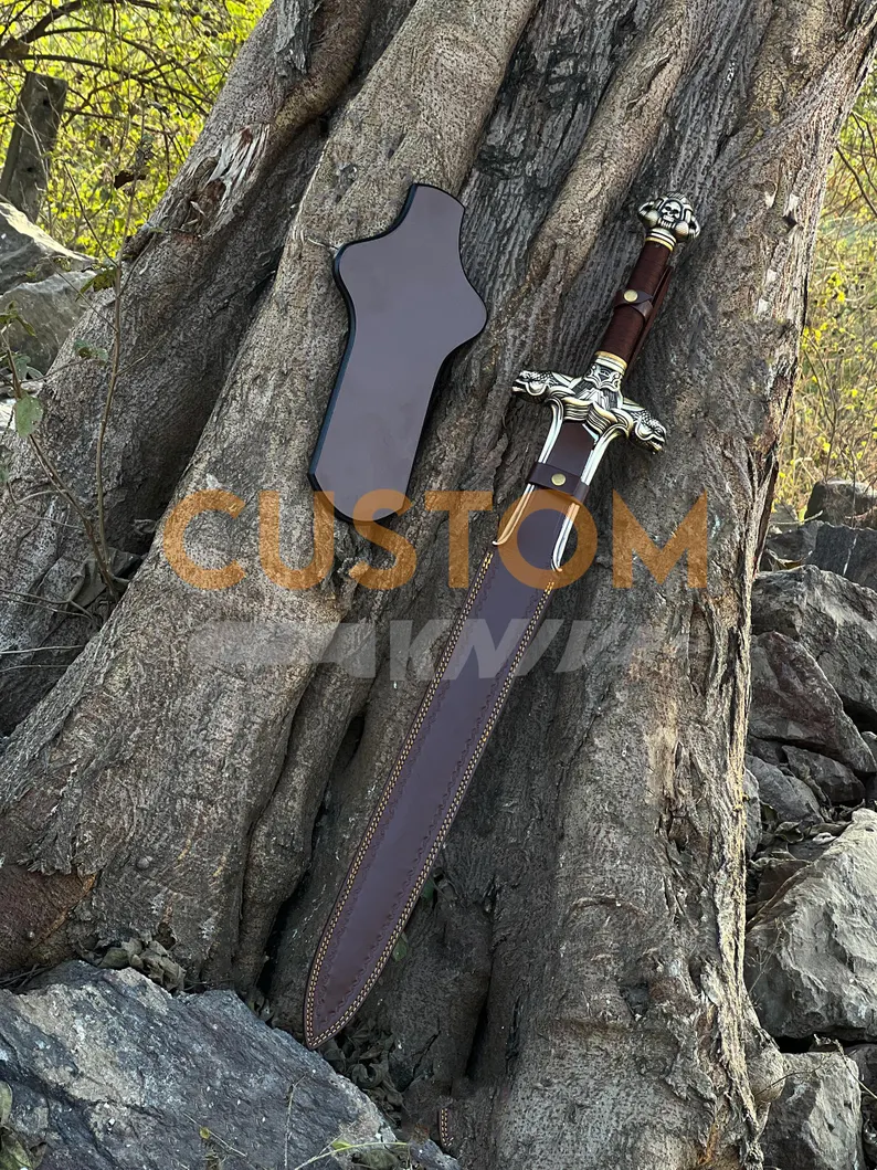 Conan the Barbarian Sword - Atlantean Replica Sword with Sheath & Wall Plaque Fantasy Movie Prop | Decorative Wall Display Gift for him - Image 5